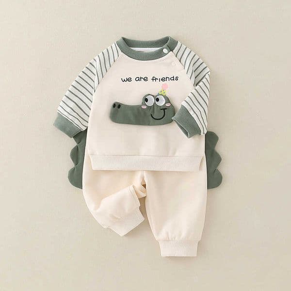 Infant Spring Class A Two-Piece Set 2026 New Cartoon Sweatshirt for Boys Baby Boys Clothing Childrens Two-Piece Outfit L260515ZOF9