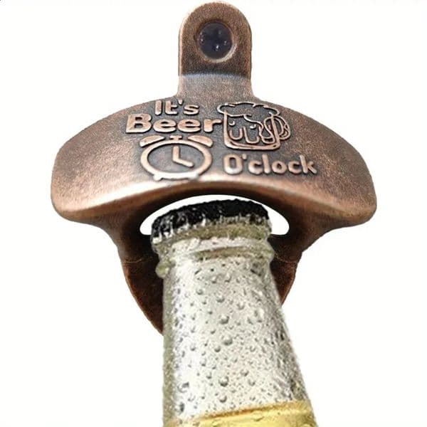 1pc Its BeerO Clock Bottle Opener Wall Mounted with Screws Vintage Retro Beer Opener BBQ DIY Tools Bar Decor Kitchen Gadgets 260515