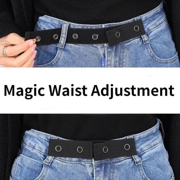 Invisible Jeans Belt Buckle Free Elastic Womens Belt Buckle Extension Elastic Expansion Adjustment Buckle Elastic Men Lazy Belt 260515