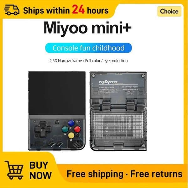 MIYOO Mini Plus Portable Retro Handheld Game Console V2 Mini 35 Inch IPS Screen Classic Video Game Console Linux System Gift Z260516