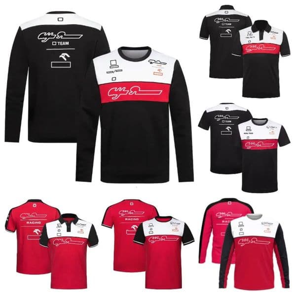 Motorcycle Gear F1 Formula ride gear 1 Racing Team Tops T-Shirt Men's Summer Jersey Polo Shirts Car Fans Quick Dry Race Sports Long Sleeve T-Shirts Free Ship 66