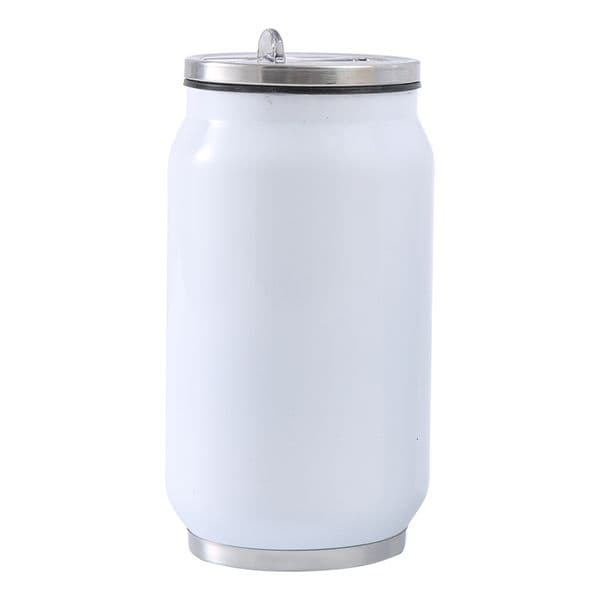 Blank Sublimation Cola Can Bottles 500ml DIY Heat Transfer Printing Vacuum Insulated Beer Cup Coffee Bottles with Straws