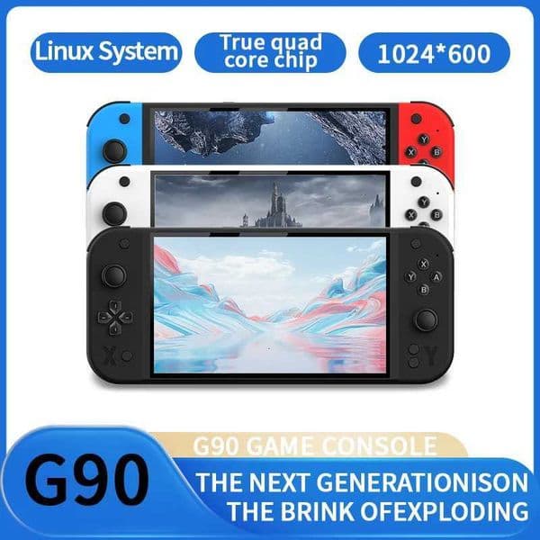 G90 7-inch 64GB 4000mAh portable handheld game console arcade suitable for PSP/PS1 retro TV game controller boys gift Z260516