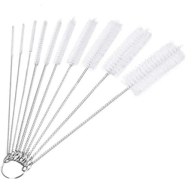 10Pcs/Set Multifunctional Portable Stainless Steel Household Bottle Brushes Cleaner Glass Washing Tube Cleaning Brush Set L260516