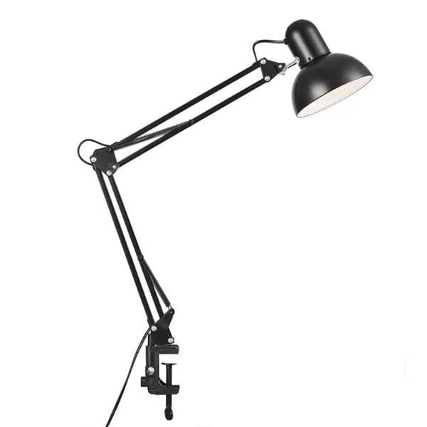 JOYINLED Adjustable LED Eye Protection Desk Lamp E27 Long Arm Big Lampshade Flexible Clip for Lamp Bedside Office Study Student L260516