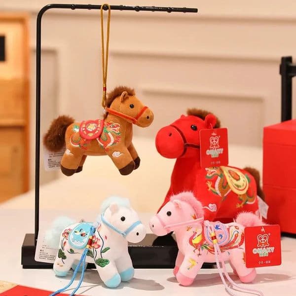Luxury Designer Decor 2026 Year room Of The Keychain Chinese Zodiac Pendant Mascot For Spring Festival - Cute Horse Keyring Accessory Decora 11