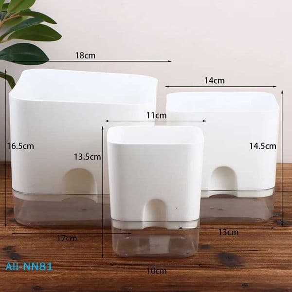 New Self Watering Plant Pot Plastic Self-absorbent Cotton Rope Flowerpot For Double-deck Lazy Plant Pot Garden Supplies L260516
