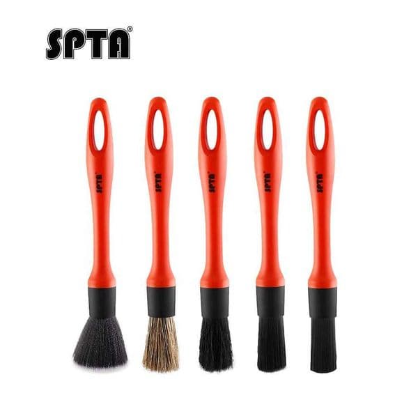 SPTA Car Detailing Brush Set 5 Pack Soft Mixed Hair Auto Detail Brush Kit No Scratch for Automotive Interior Exterior Dashboard L260516