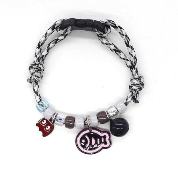 Cute Colorful Pet Necklace Braided Adjustable Cat Neck Chain with Bells Cat Puppy Collar Pet Costume Accessories C260516