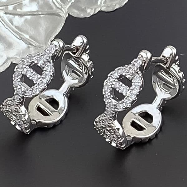 Earrings Women 18K Gold Plated Earring Pig Nose Full Pave Hoop Earrings Luxury Jewlery Designer for Women Elegant Timeless Gift Free Shipping Buy One Get One