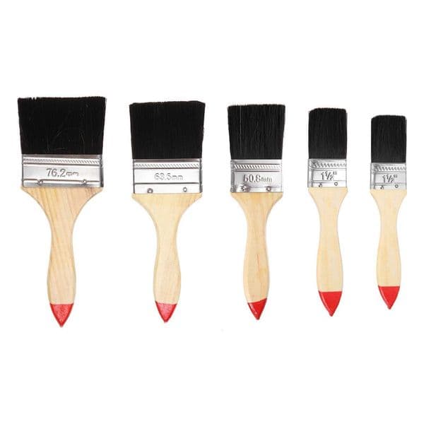 1-8Pcs Chip Paint Brush Flat Painting Brushes Natural Bristles Paint Brushes with Wooden Handle for DIY Art Furniture Wall Trim L260516