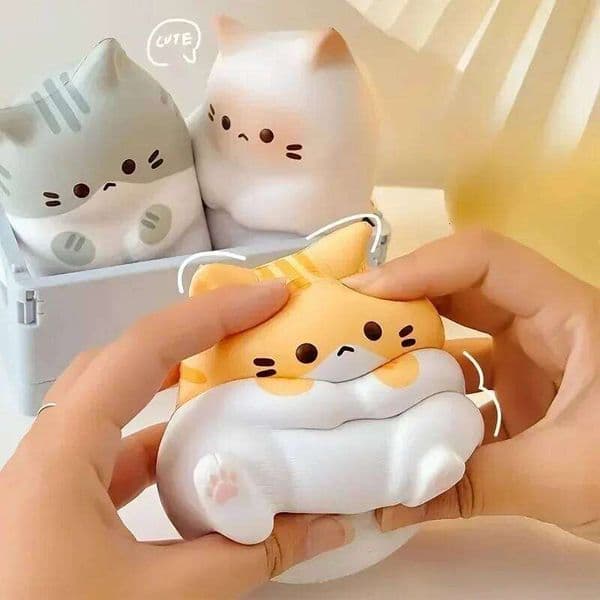 Squeeze Cartoon Cat for Kids Adult Soft Pinch PU Slow Rebound Balls Pop Fidget Toys Halloween Christmas Stress Relief Toy W260516