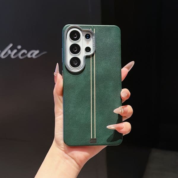 Suitable for Samsung s26 ultra/s25 ultra/s24 ultra built-in magnetic jazz series cowhide simple retro oil wax leather phone case
