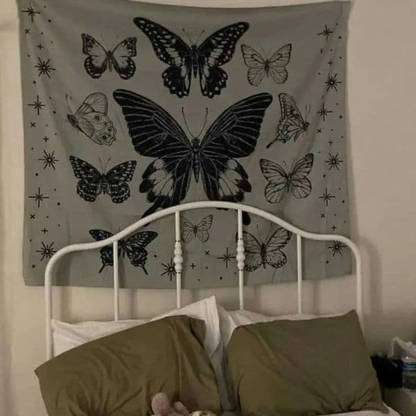 Luxury Designer room Decor Green Wall Hanging Vintage Butterfly Tapestry Decoration For Home 2