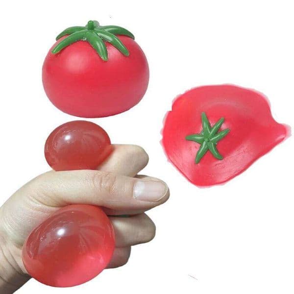 Tomato Squishy Stress Ball Soft Fidget Sensory ADHD Autism Slow Rebound Squeeze Toy for Adults Kids Christmas Gift W260516