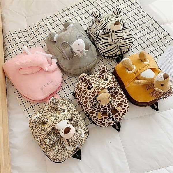 Plush Doll Kids Backpacks Korean Cute Cartoon Boy Girl School Bags Kindergarten Shoulders Bags Fashion Simple Children Backpack 260515