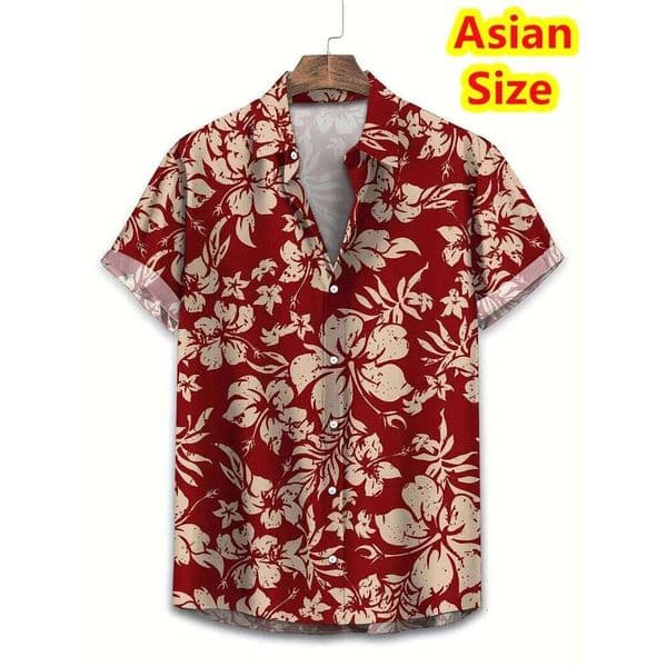 Floral Shirts Men's Hawaii Holiday Party Blouse 2025 Lapel Beach Shirt Flower Camisas Short-sleeved Womens Clothes 26Y0513