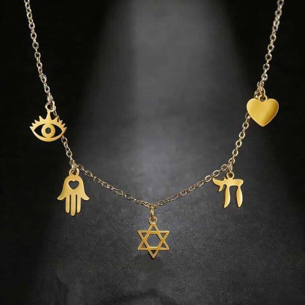 Star of David with Eye of Horrus Je Star Palm Pendant Necklaces for Men Women Amulet Jewelry Je Christian Jewelry Gifts X260516
