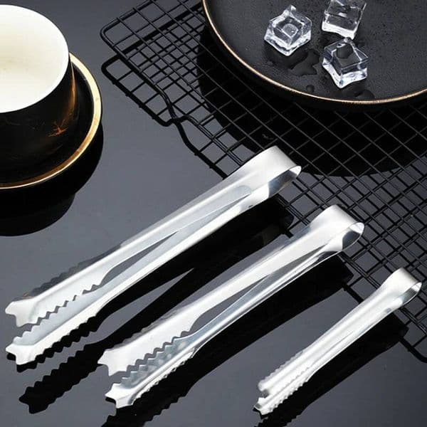 BBQ Tongs Barbecue Stainless Steel Kitchen Food Meat Non-slip Non-Stick Steak Clamp Cooking Tool Toothed Ice Towel Clip ddmythur