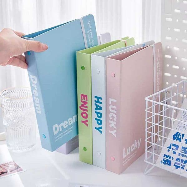 Solid color 3 inches Binder Kpop Photocard Notebook large capacity Collect Book Storage album Kawaii School Stationery L260515