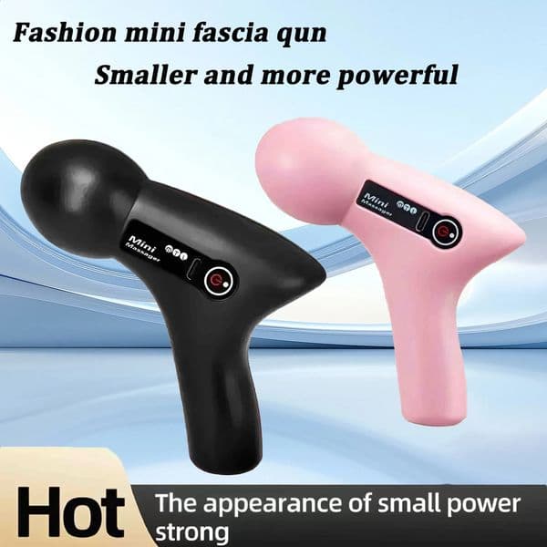 Mini Massage LCD Screen 6 Heads Gun Muscle Massager Portable Electric Fascia Gun for Neck Foot Body Fascia Gun 260513
