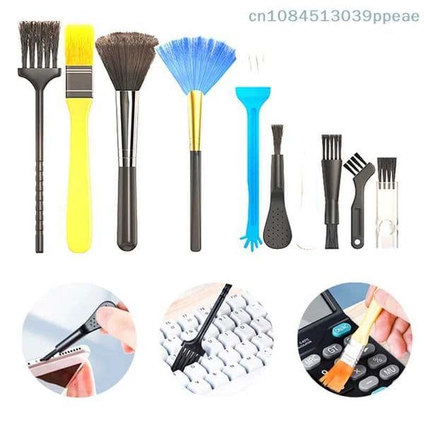 QTG33310 Pcs Keyboard Cleaning Brush Kit Dust Brush Anti-static For Laptop Household Cleaning Tool L260516