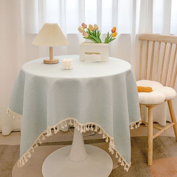 2026 Table Mat Tassel Tablecloth Desk Decoration Round Table Coffee Table Dining