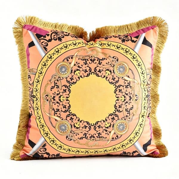 All-match European Fashion Tassel Square Cushion Designer Household Pillow Soft Cozy Decor Pillow Ideal For Villa Living Room Bedroom Daily Home Decoration