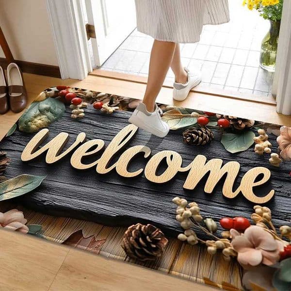 Soft and comfortable door mat bedroom floor mat bedroom carpet bathroom absorbent mat kitchen mat can be machine washed L260515