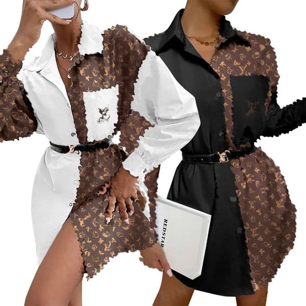 Womens Clothing Casual fashion High-Quality Woven Fabric Womens Shirt 2 Colors