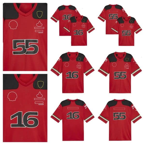 Motorcycle Gear Men's And Women's F1 Team ride gear T-Shirts Are Officially Customized Same Paragraph In The Summer Formula One Red Racing Suit. Free Ship 22