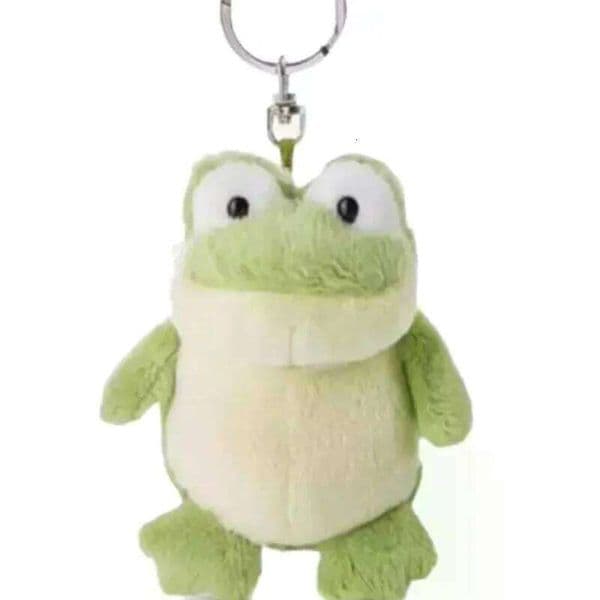 Cartoon Green Little Frog Cute Animal Toy Keychain Backpack Decoration Plush Pendant Festival Gift 26W0516