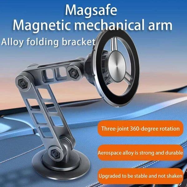 Magsafe 720 Rotate Metal Magnetic Car Holder Foldable Phone Stand Air Vent Magnet Mount GPS Support For iPhone 12 13 14 15 W260516