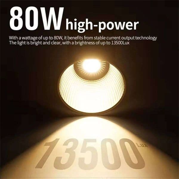 MEUYAG ZU80 COB Photo Studio Bi-Color 2500K-8500K LED Video Light CRI95+ TLCI97+ Photography Fill Lighting with Diffuser