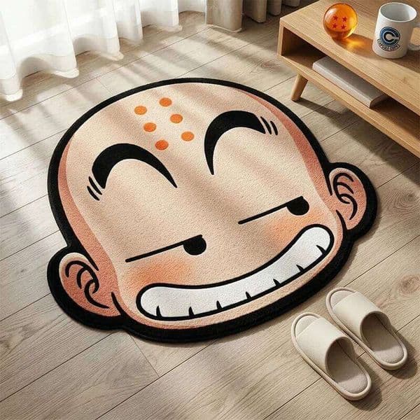 Dragon Ball Krillin Rug Funny Anime Floor Anti-Slip Cartoon Carpet Bedroom Balcony Door Mat Otaku Room Decor W260516