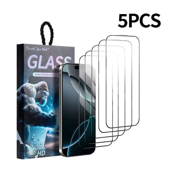 1/5Pcs Tempered Glass Air Screen Protector For iPhone 17 16 15 14 13 12 Pro Max Plus Mini