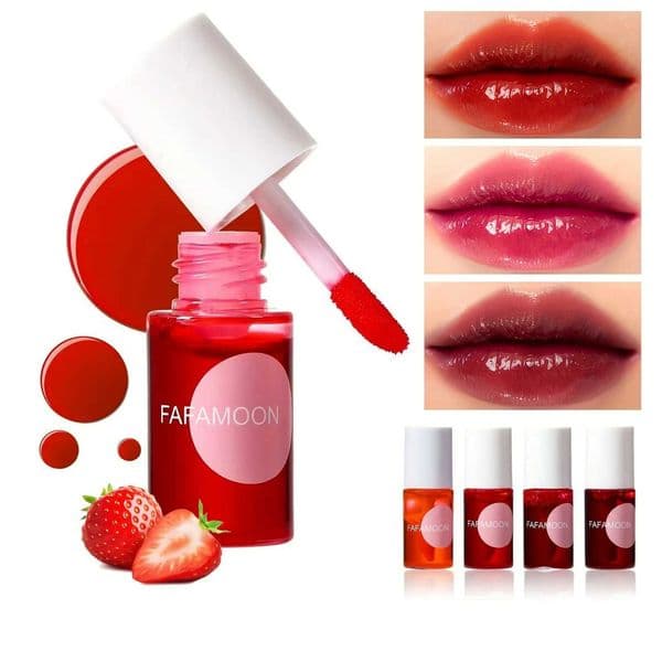 Fruity Lip Tint Water Gloss Tint Moisturizing Waterproof Liquid Lipstick Non-Stick High Pigment Long-Lasting Vibrant Colors Z260516
