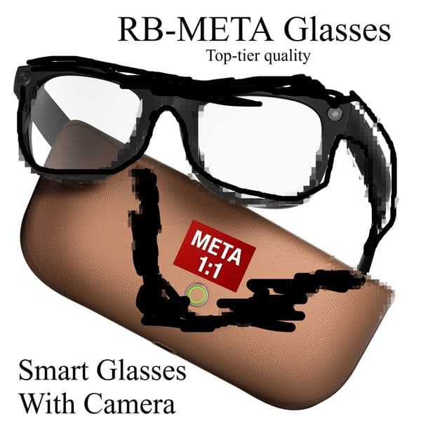 META Glasses With Camera,With Charging Case Smart Glasses 8MP Camera, AI Real-time Translation, Music, Bluetooth Call,Connect to the APP, supporting iOS and Android thumbnail 5