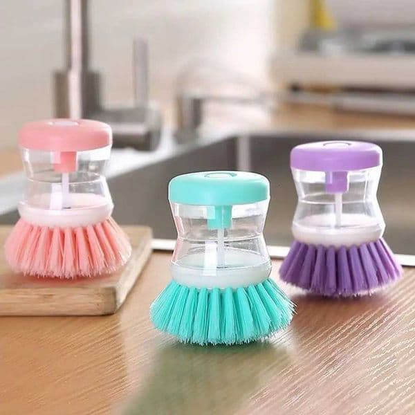 Kitchen Wash Pot Dish Brush Astronaut Washing Utensils With Automatic Soap Liquid Dispenser Household Cleaning Accessories L260516