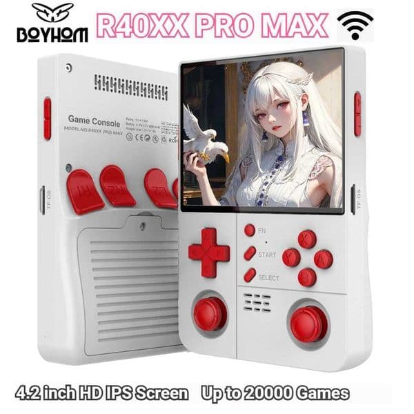 BOYHOM R40XX Pro Max Retro Games Console 42 inch IPS Screen 4000mAh Portable Handheld Console Built-in Wi-Fi R40XXPRO Kid Gift Z260516