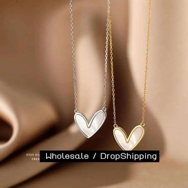 CARLIDANA Minimalist Jewelry Pvd Gold Plated Stainless Steel Classic Heart Shaped Shell Necklace For Women Party Wedding J260516
