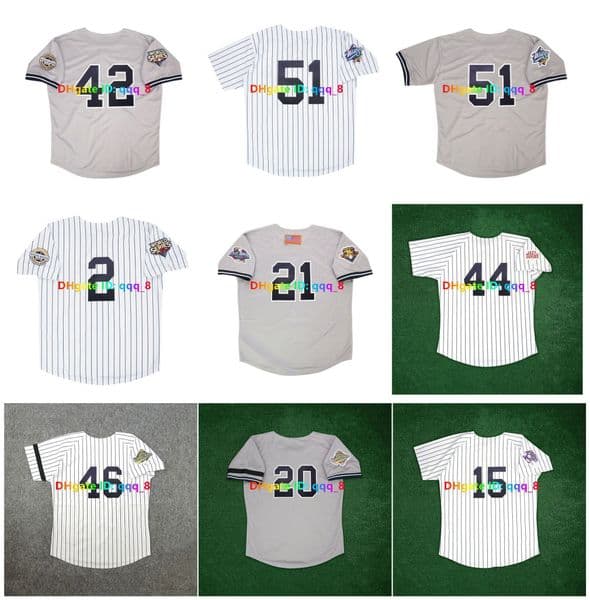Jeter Mariano Rivera Yankees World Series Baseball Jerseys - Reggie Jackson Pettitte Matsui Sabathia Rodriguez Munson - Sizes S to 4XL