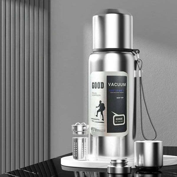 Stainless Steel Large Capacity Vacuum All-Steel Bottle Outdoor Travel Hiking Portable Insulated Water Cup W260516