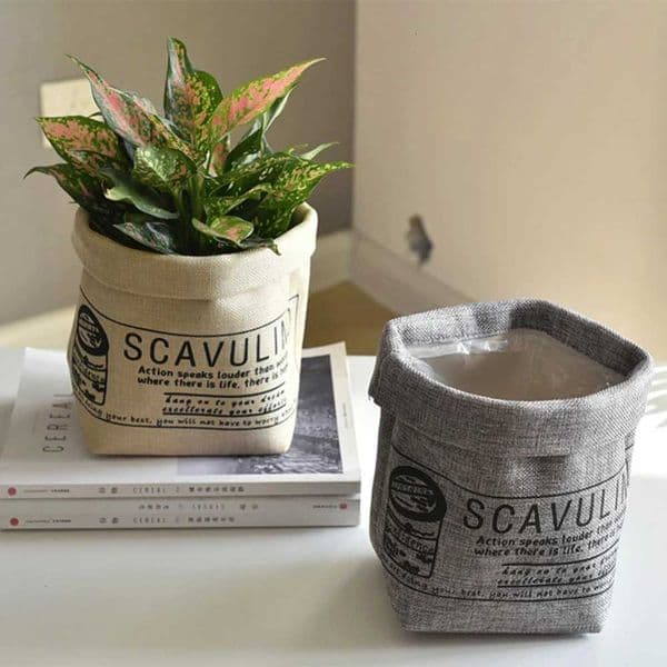 Fabric Flower Pots Cover Storage Bag Box Can Wash Flower Device Creative Desktop Plant Bag Home Decoration Supplies L260516