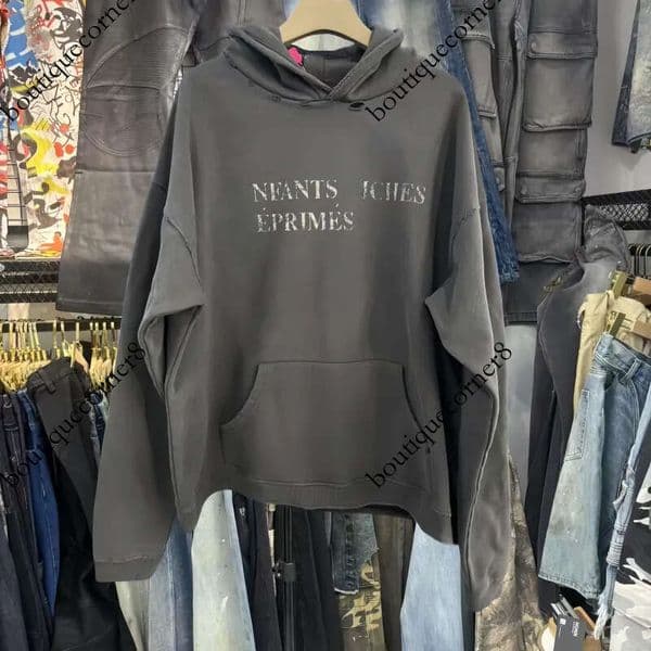 Famous Brand Men's Plus Size Hoodies & Sweatshirts Black Cotton Long Sleeves Y2k Clothing Fashion