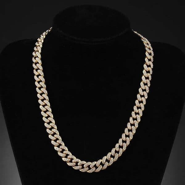 Men's Custom Hip Hop Pendant Necklace,VVS Moissanite, 14K Rose Gold Plated Cuban Link Chain, Sterling Silver