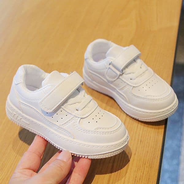 Toddler Baby Kids Fashion Design Walking Shoes Sneakers White Non-slip Casual Shoes Boys Girls Board Shoes Size 21-38