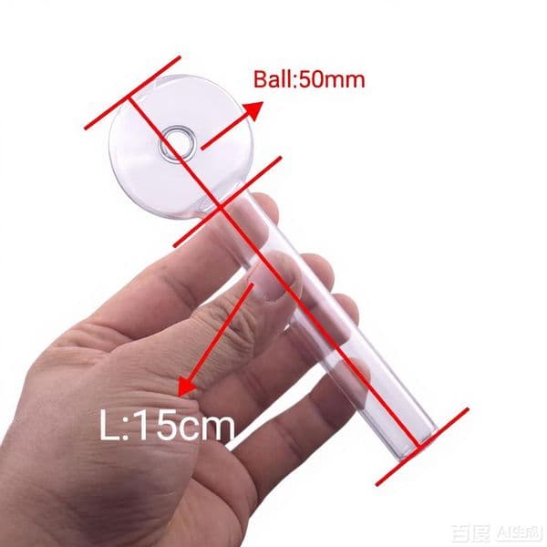 USA Popular Super big large 50mm ball Glass Oil Burner pipe 6inch Clear Thick heady Smoking Hand pipes