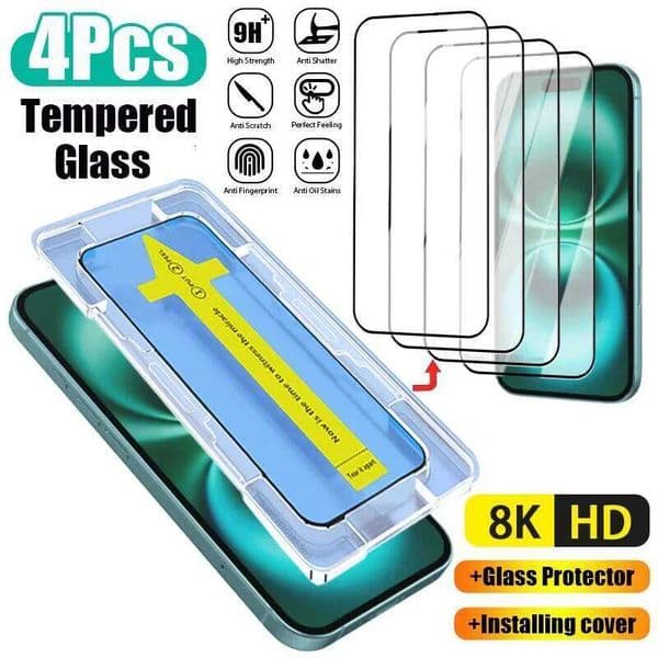 4PCS HD Tempered Glass For Samsung S26 S25 Ultra S24 FE S22 S23 Plus A57 A37 A17 A07 A56 A36 A26 A16 A06 A55 Screen Protectors