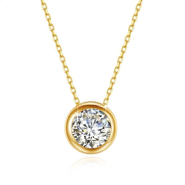 100 18k Gold Necklace With Moisanite 05ct D Color VVS1 Certificated Dubai AU750 Jewelry For Women Wedding Gift Wholesale 260516